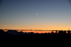 Südwesthimmel - Abenddämmerung mit Mond